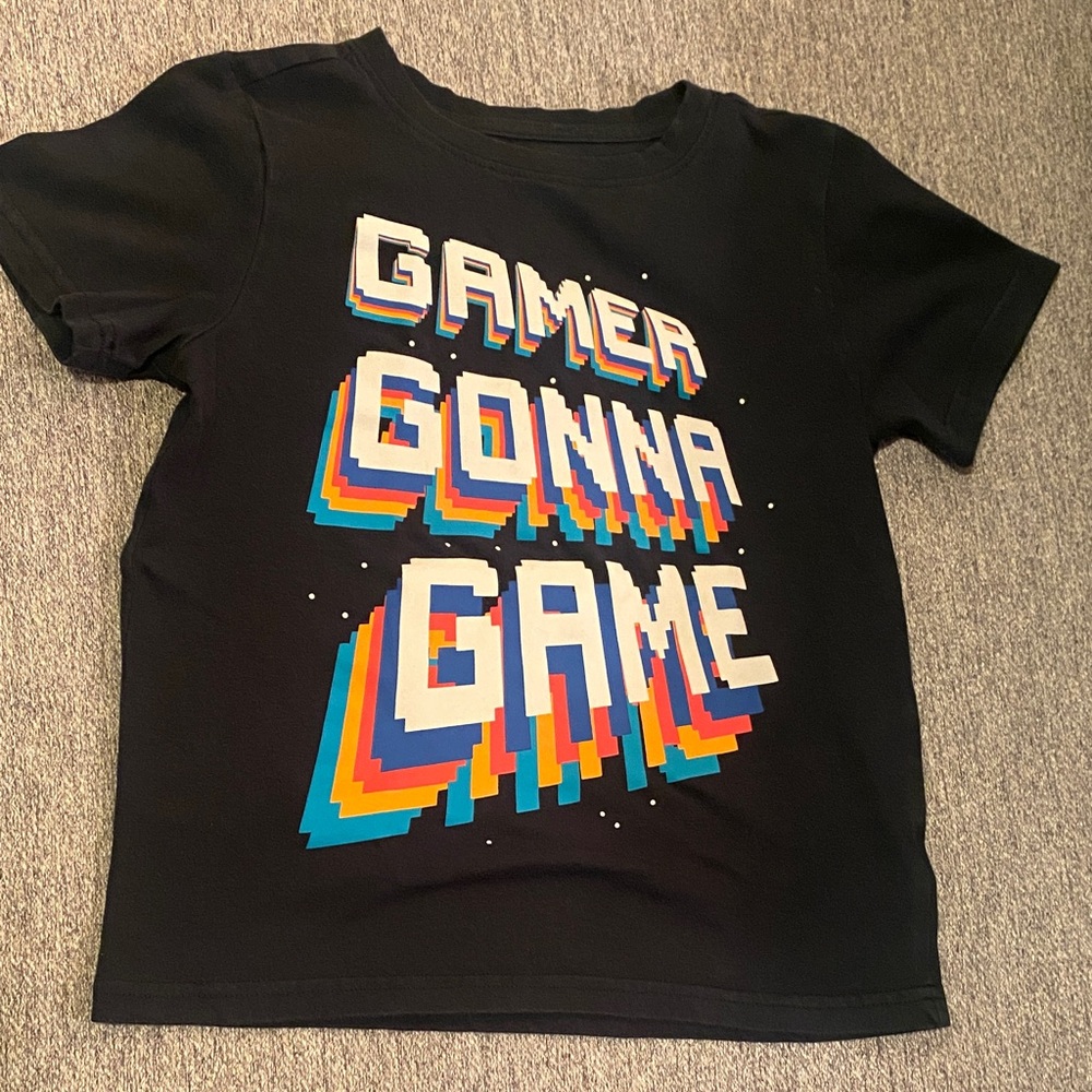 BCG Black T-Shirt with Colorful Gamer Design
